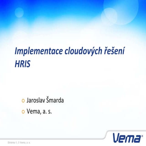 Implementace cloudových řešení hris
