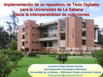 Implementación de un Repositorio de Tesis Digitales para la Universidad de La...