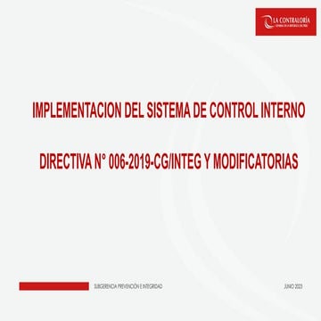 Material - Capacitación Implementación del Sistema de Control Interno ...