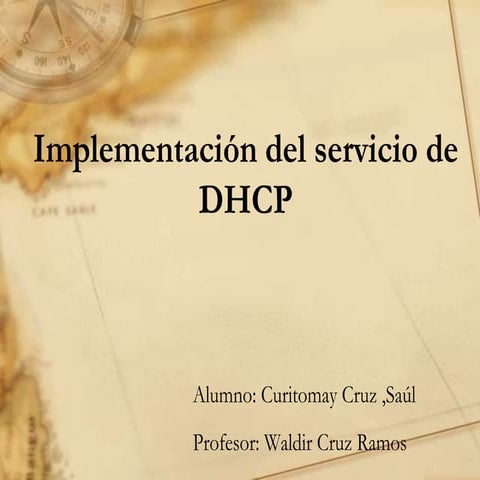 Implementación del servicio de dhcp