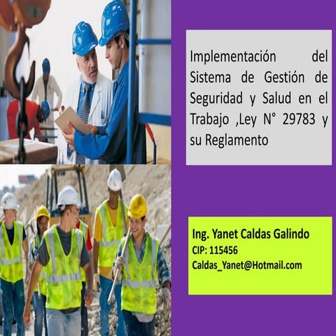 Implementación del sistema de gestión de seguridad y salud en el trabajo, ley...