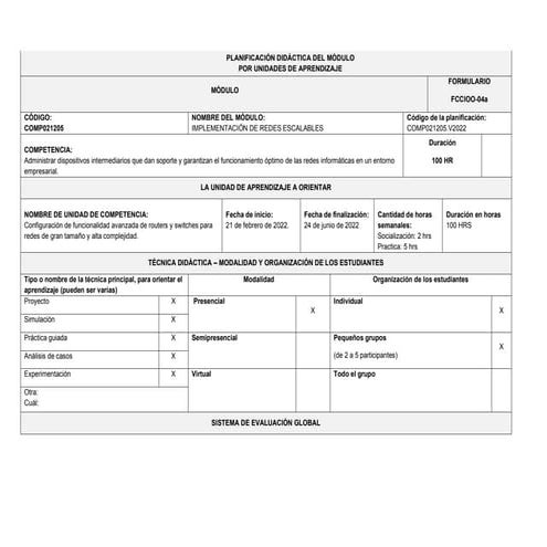 Implementacion de redes escalables para el desarrollo de estudiantes de carreras tecnicas