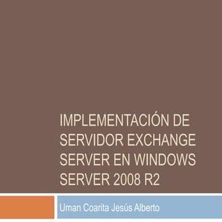Implementación de servidor exchange...
