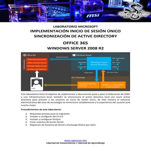 LAB Paso a paso: Migración GMAIL a Office 365 (AD FS 2.0 - DirSync)