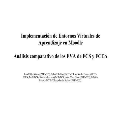 Implementacion de Entornos Virtuales De Aprendizaje