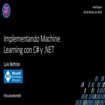 Implementando machine learning con c# y .net