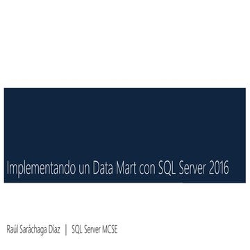 Implementando un Data Mart con SQL Server 2016