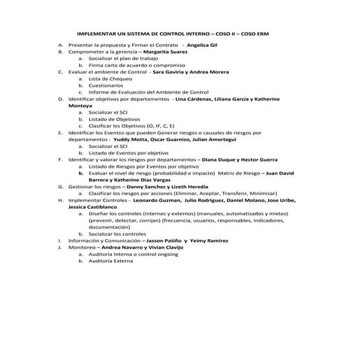 Implementar un sistema de control interno