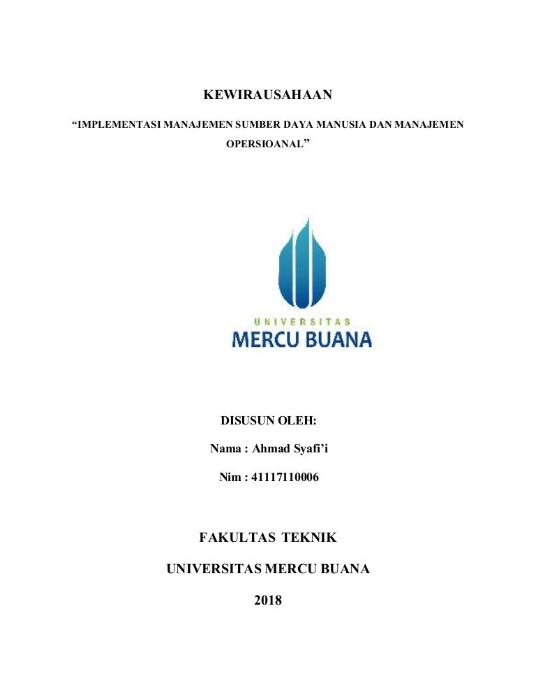 Implementasi manajemen sumber daya manusia dan manajemen