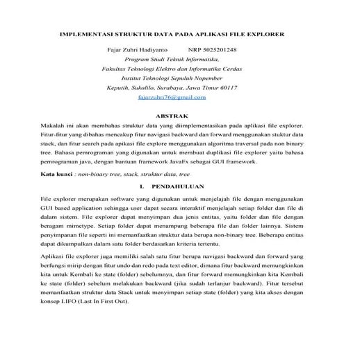 Implementasi struktur data pada aplikasi file explorer