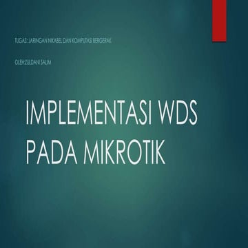 Implementasi wds pada mikrotik