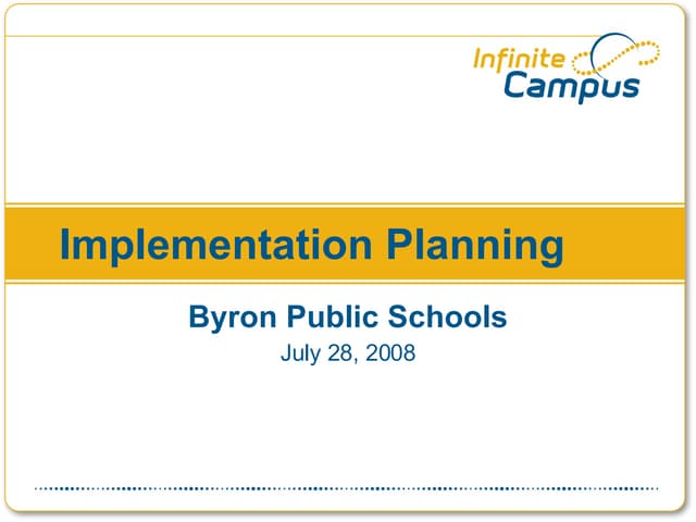 Infinite Campus Implementation