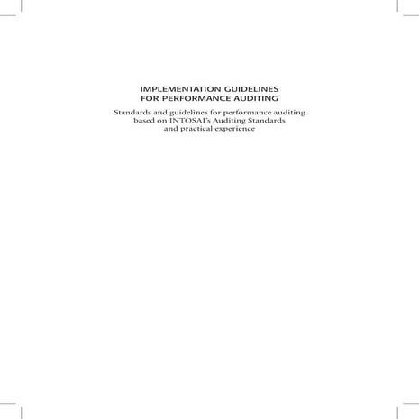 Implementation for performance auditing | PDF