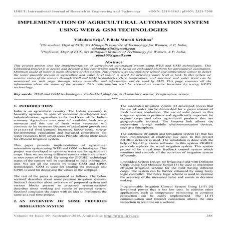 Implementation of agricultural automation system using web &amp; gsm technolo...