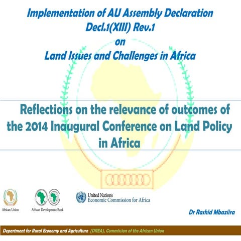 Implementation of AU Assembly Declaration Decl.1 (xiii) Rev.1