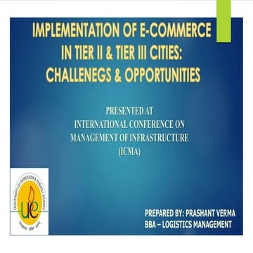 Implementation of E-commerce - prashant verma