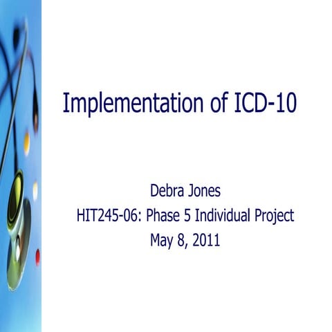 Implementation of ICD-10 