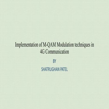 Implementation of m qam modulation techniques in 4 g communication