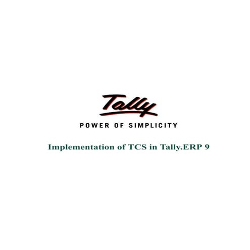 TCS In Tally Erp 9