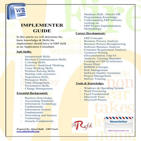 The Implementers Guide for ERP Career Development
