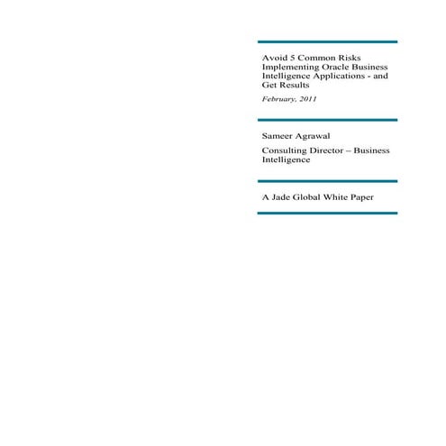 Implementing Oracle BI Whitepaper 2011