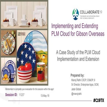 Implementing and Extending Oracle PLM Cloud for Gibson Overseas