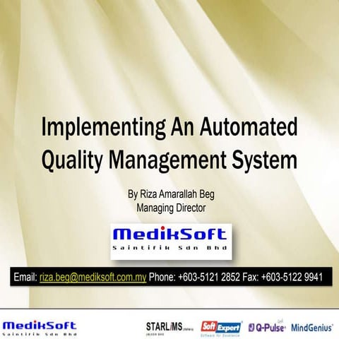 Implementing Automated Qms For Business Excellence