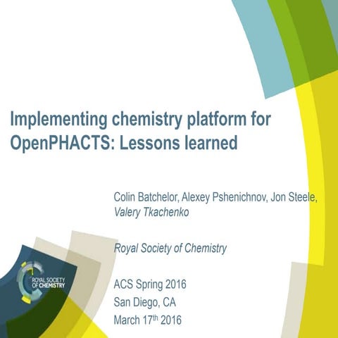 Implementing chemistry platform for OpenPHACTS