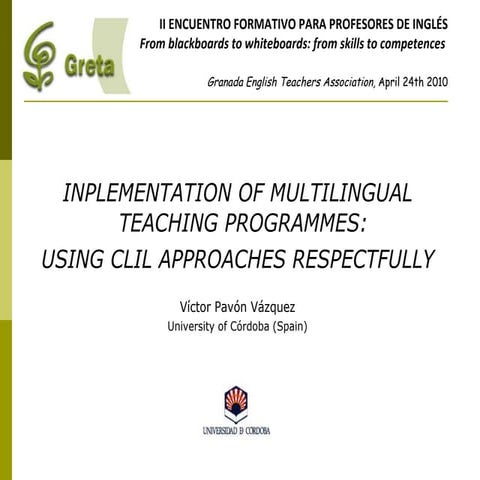 Implementing clil programmes