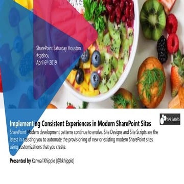 Implementing Consistent Experiences in Modern SharePoint sites #spshou