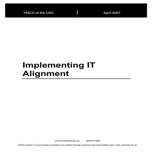 Implementing IT Alignment