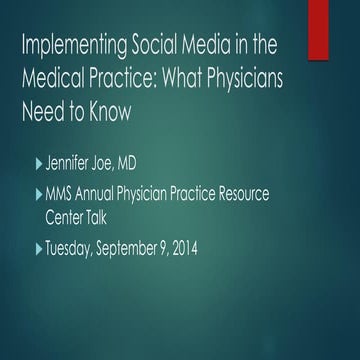 Implementing Social Media in the Medical Practice