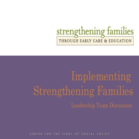 Implementing Strengthening Families Leadership Team Discussion