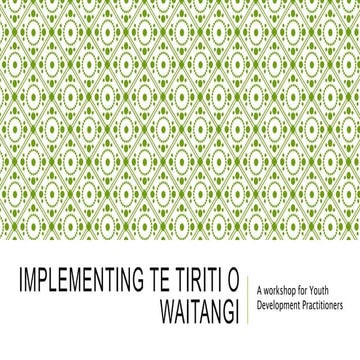 Implementing te tiriti o waitangi v2