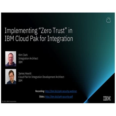 Implementing zero trust in IBM Cloud Pak for Integration