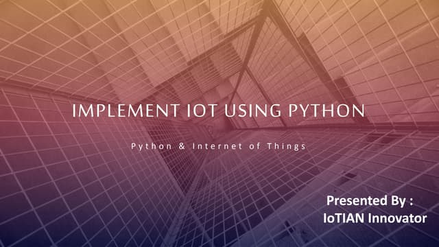 Implement iot using python