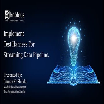 Implement Test Harness For Streaming Data Pipelines