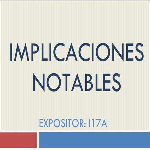 Implicaciones Notables