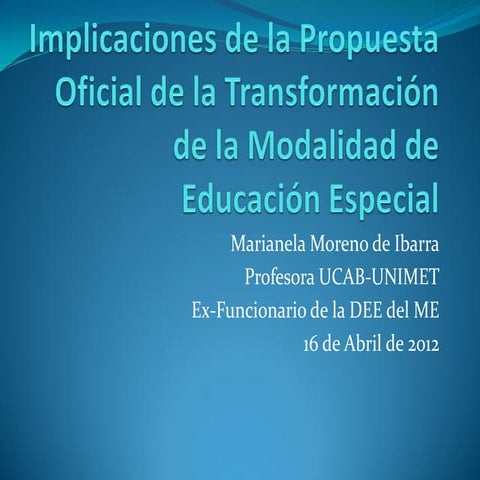 Implicacionesdela propuestaoficialdelatransformacion