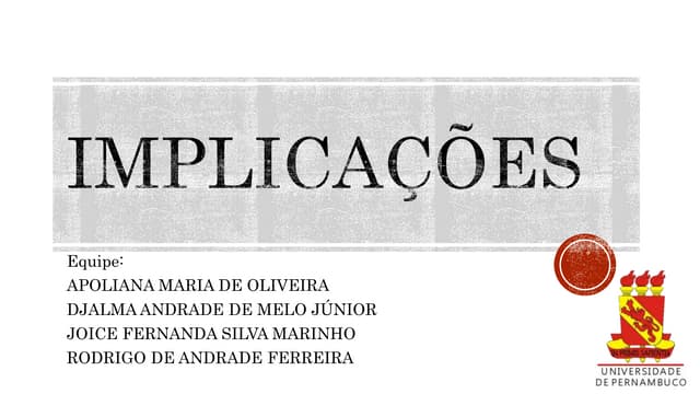 Semântica implicações | PPT