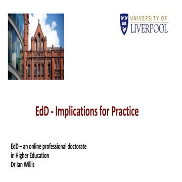 Implications for practice - EdD