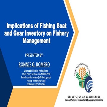 Implications of Boat and Gear Inventory on Fishery Management in the ...