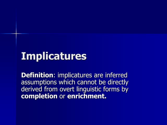 Implicature