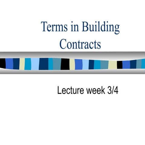 Implied term in building contracts