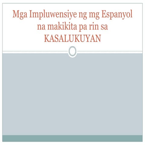 Impluwensiya ng espanyol