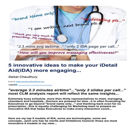 5 innovative ideas to make your iDetail Aid(iDA) more engaging...