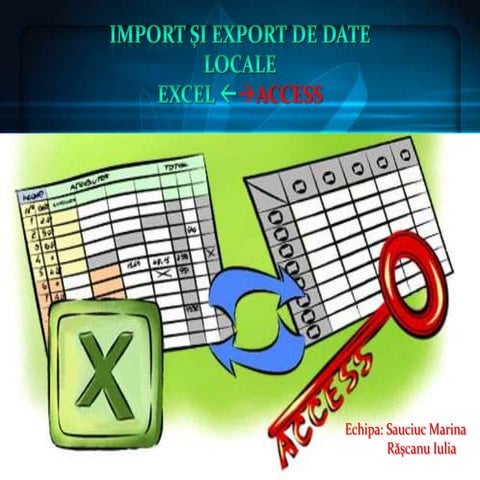 Importul si exportul datelor locale