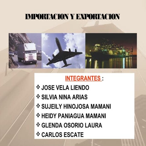 Importacion y exportacion