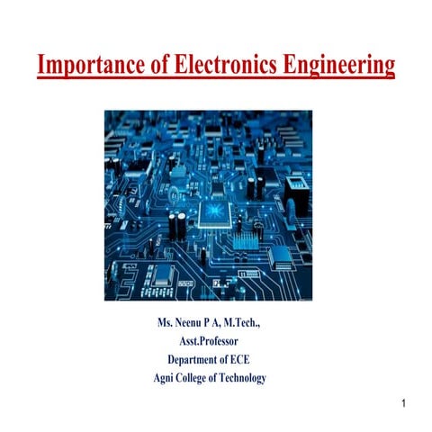 Importance of-Electronics Engineering 