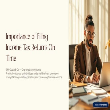 Importance of Filing Income Tax Returns On Time | PDF